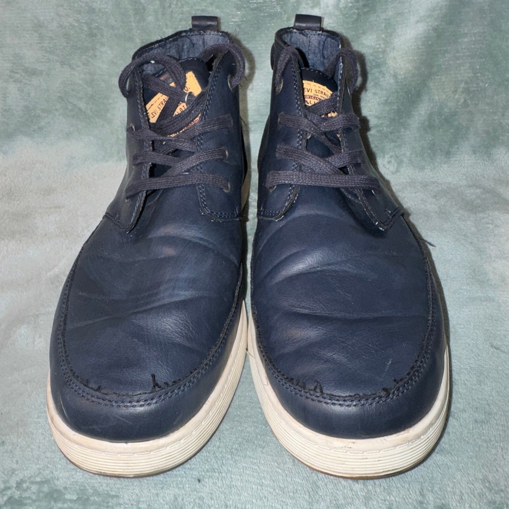 Levi Strauss Mens 51841309U High Top Sneaker 13 Navy Blue Synthetic Leather